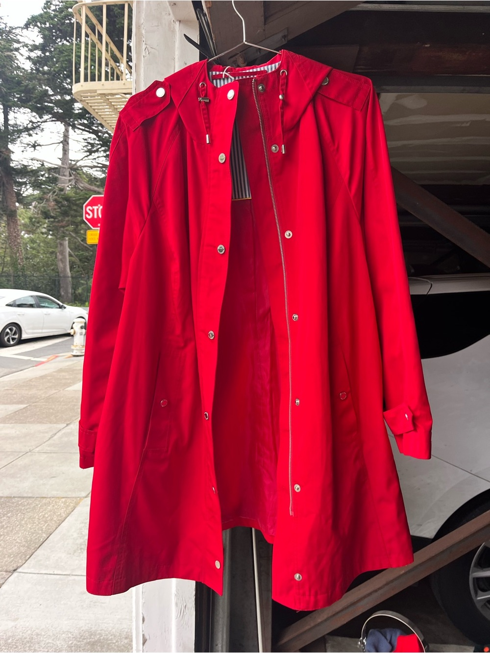 Red Women's Raincoat Jacket - London Fog